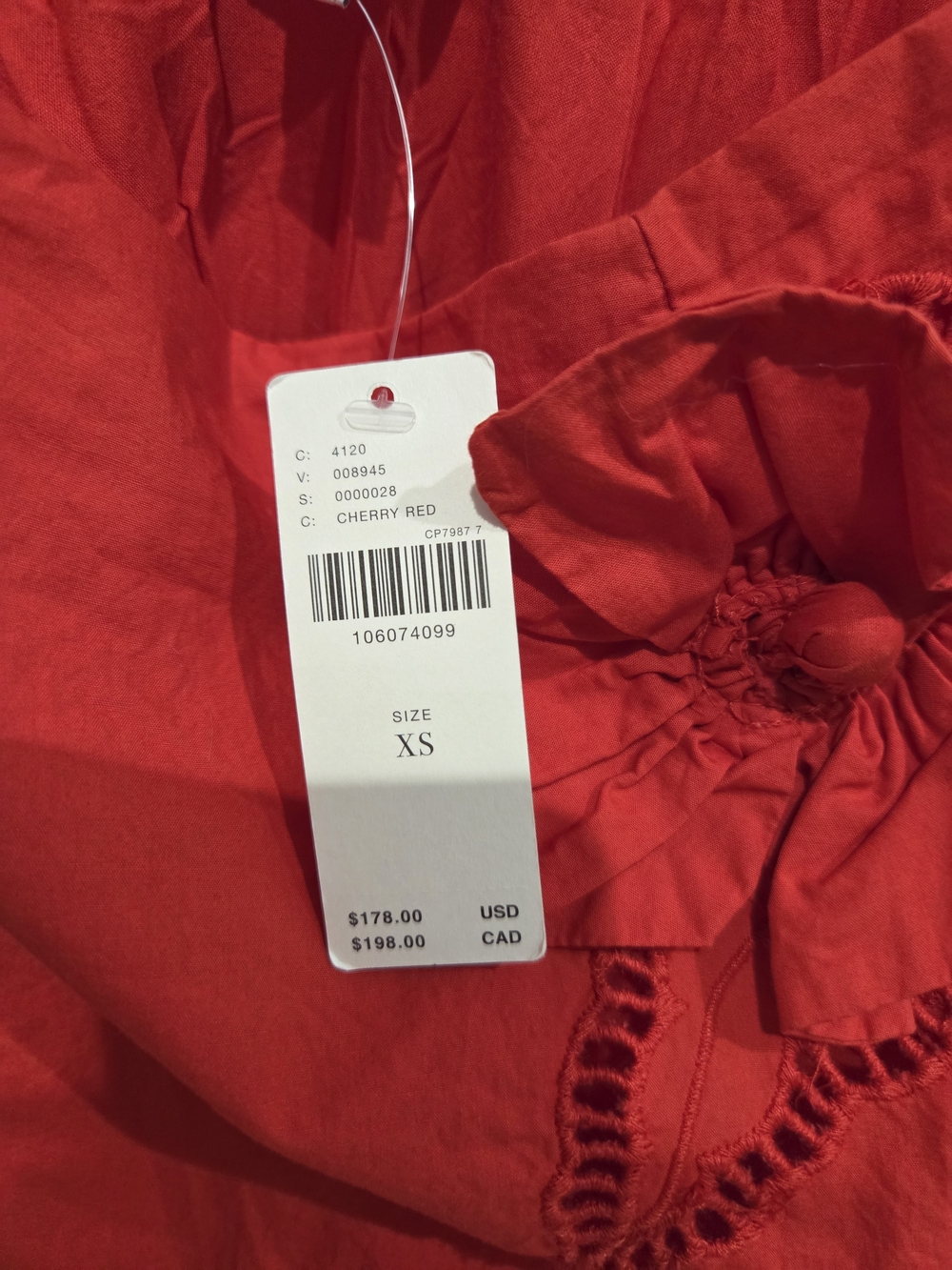 Anthropologie Maeve Red Floral Appliqué Midi Skirt XS  NWT - Picture 11 of 12